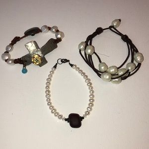 Pearl Bracelet 3-piece set